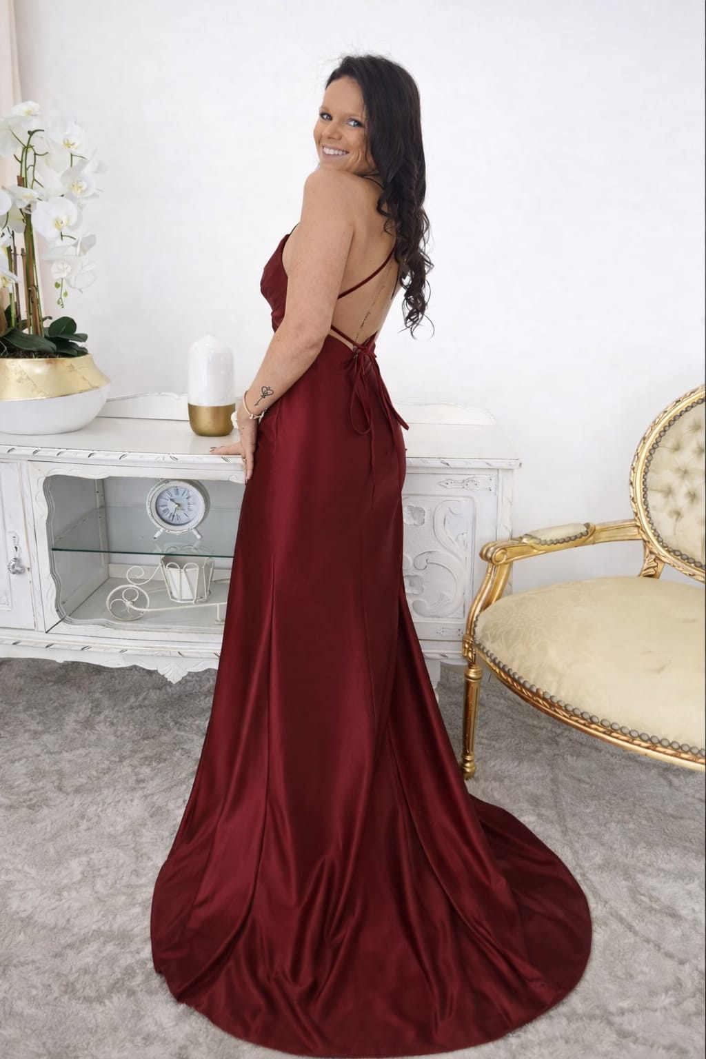 Vestido Bordô Glamour 0199