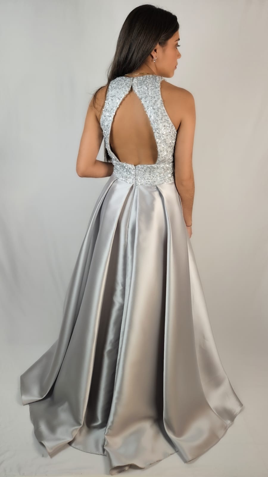 Vestido Prata Pedraria