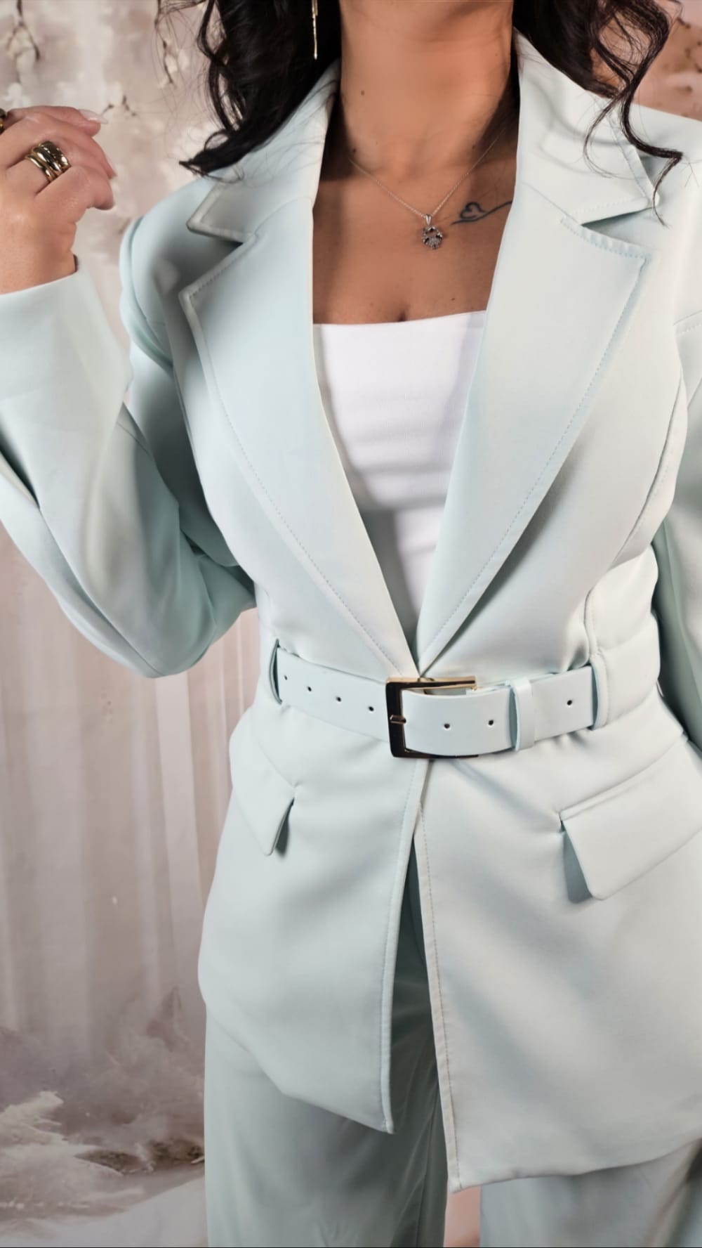 Conjunto Verde Água Chic