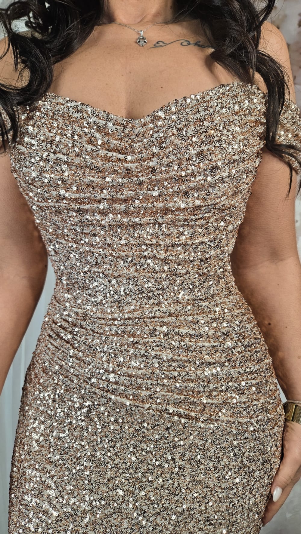 Vestido Ouro Divino 9180