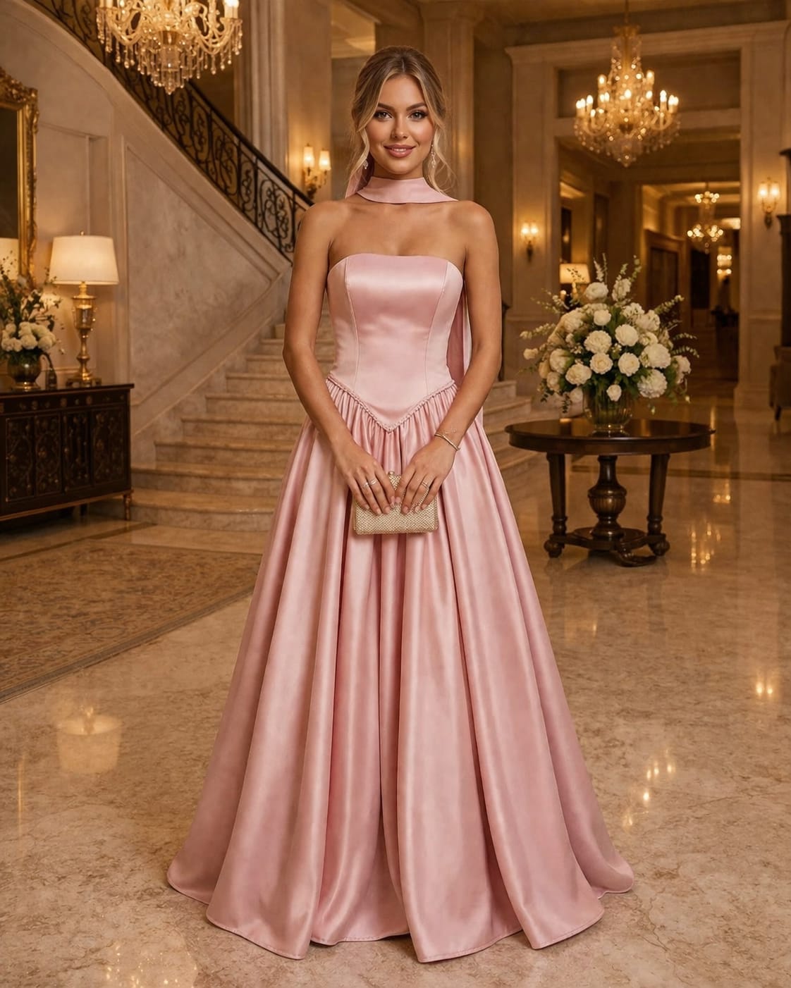 Vestido Princesa Rosa Blush