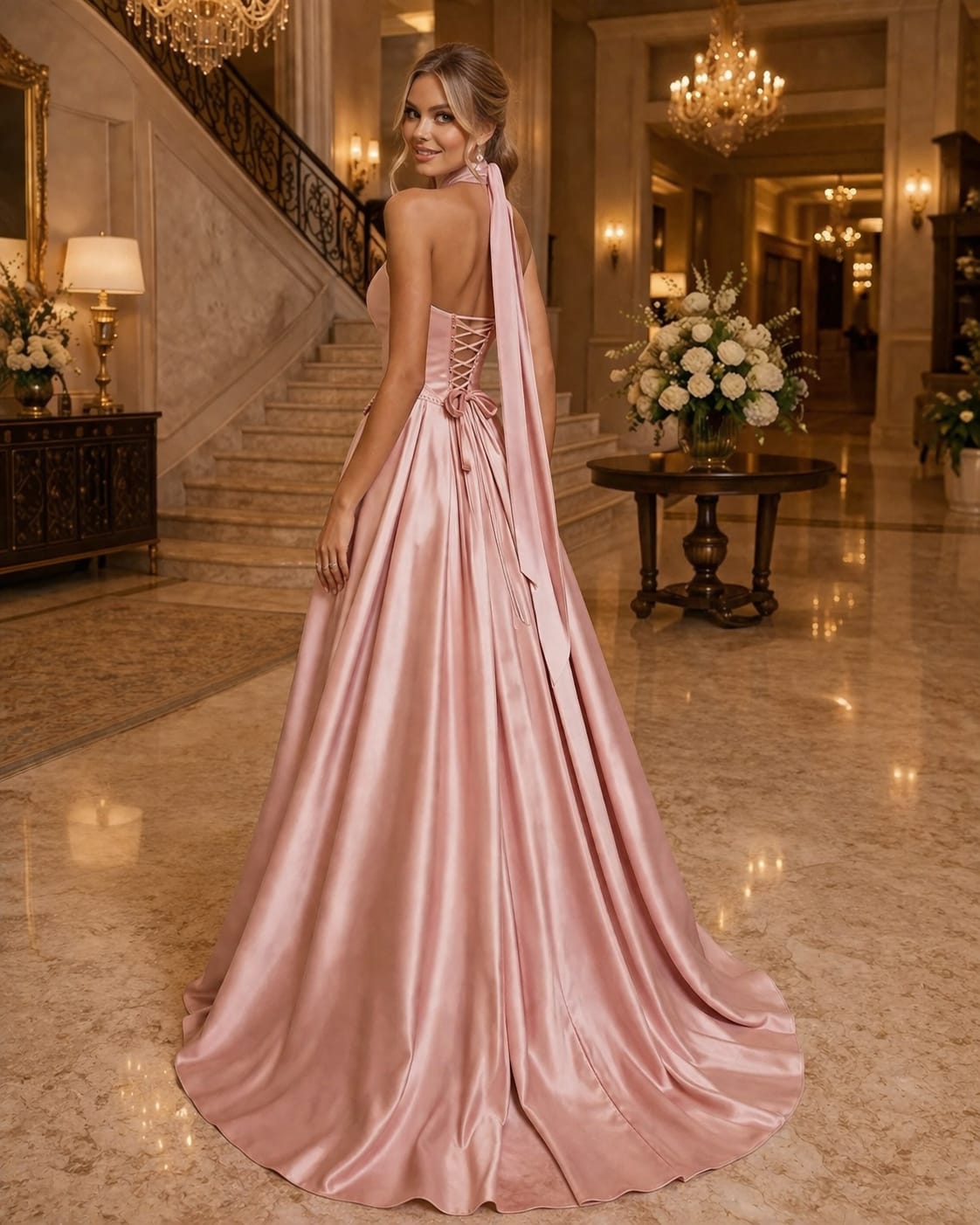 Vestido Princesa Rosa Blush